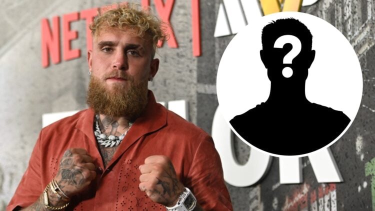 Jake Paul (left) attends Katie Taylor vs Amanda Serrano 3 fight promotion