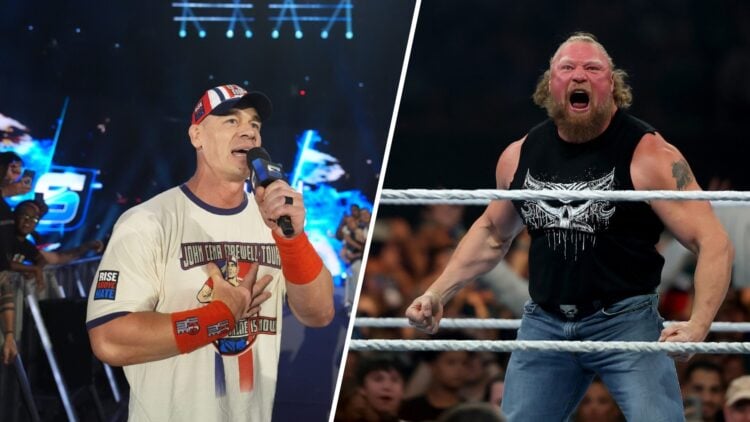 John Cena on WWE SmackDown and Brock Lesnar at WWE SummerSlam