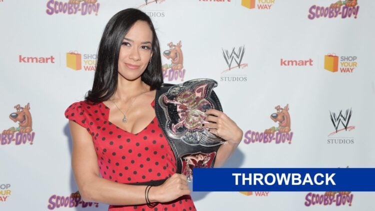AJ Lee at WWE's Scooby Doo premiere in 2014