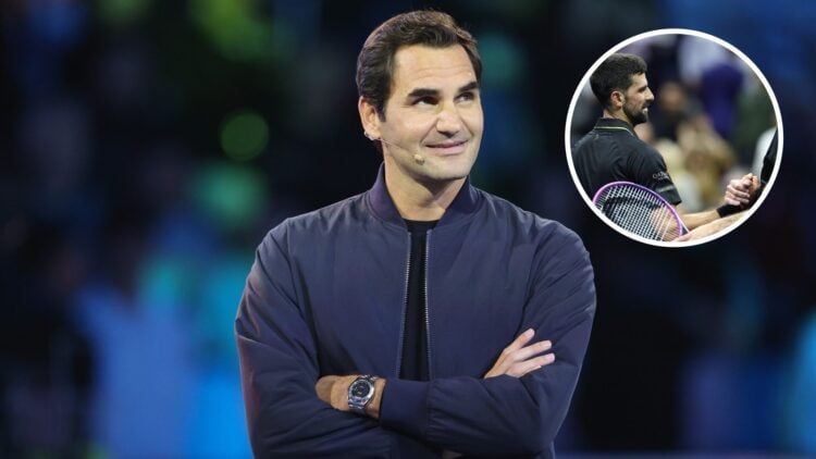 Roger Federer at the Shanghai Masters in 2023