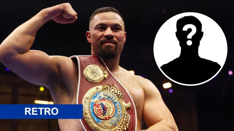 Joseph Parker (left) flexes muscles after Martin Bakole KO win