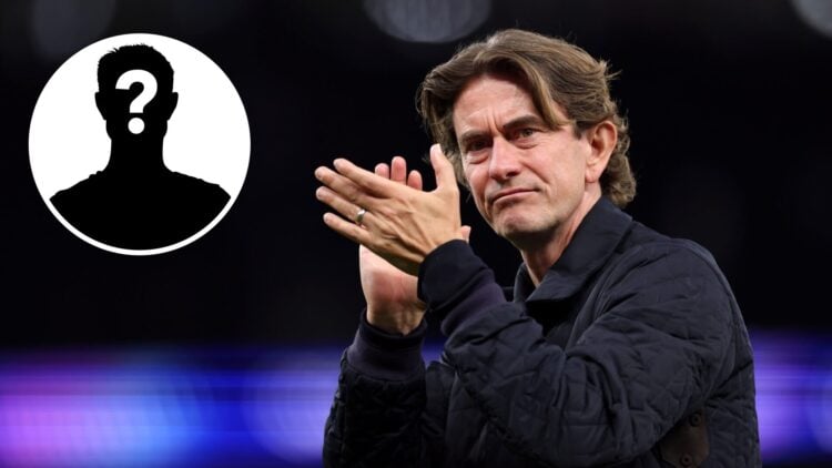 Thomas Frank applauds after a Tottenham match